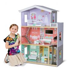 dockhus i tr� med m�bler 61085 box