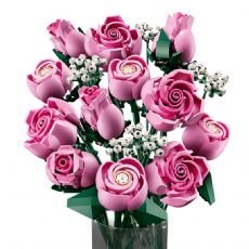 Buket med rosa rosor